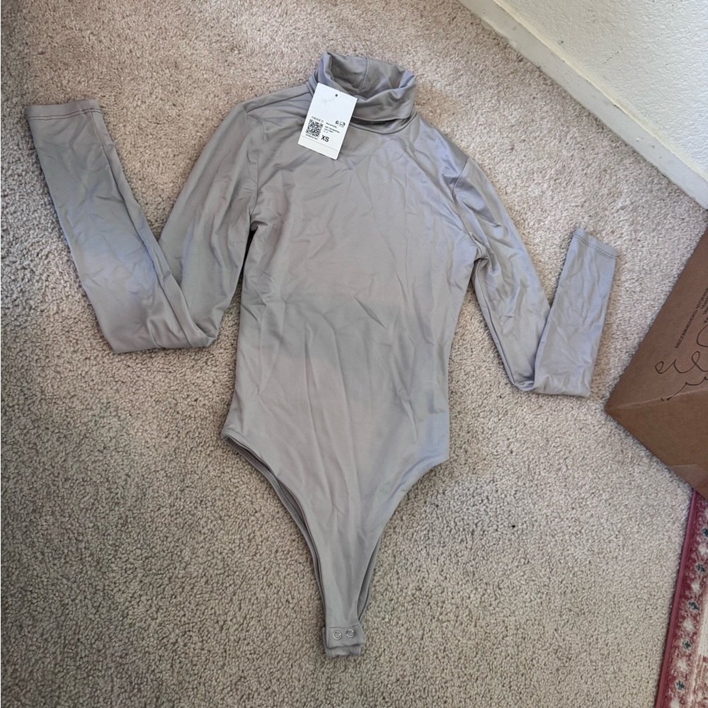Gray One Piece Bodysuit